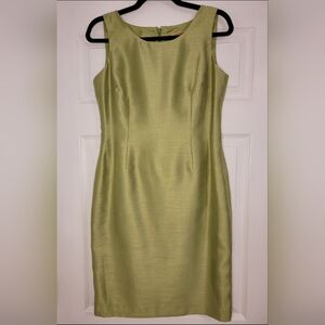 Kasper Vintage Green Satin Dress Size 4P